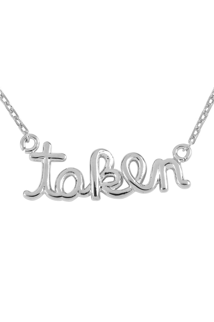 HDNC4N24 - "TAKEN" CAST PENDANT NECKLACE