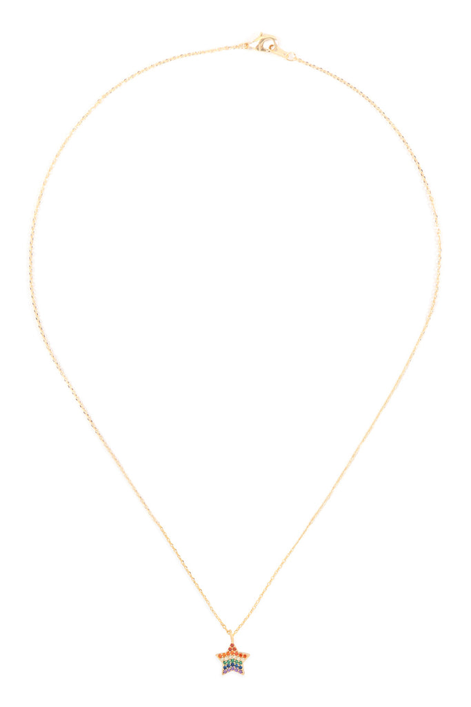 STAR ZIRCONIA PENDANT NECKLACE