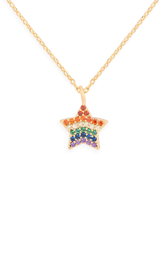 STAR ZIRCONIA PENDANT NECKLACE