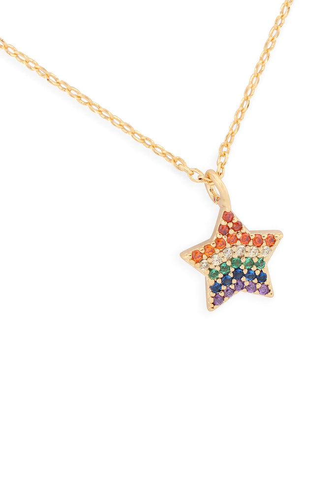 STAR ZIRCONIA PENDANT NECKLACE