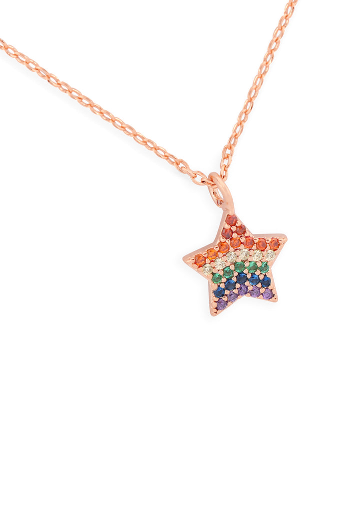 STAR ZIRCONIA PENDANT NECKLACE