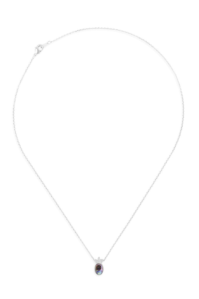 HDNEN609 - PINEAPPLE WITH ABALONE SHELL PENDANT NECKLACE