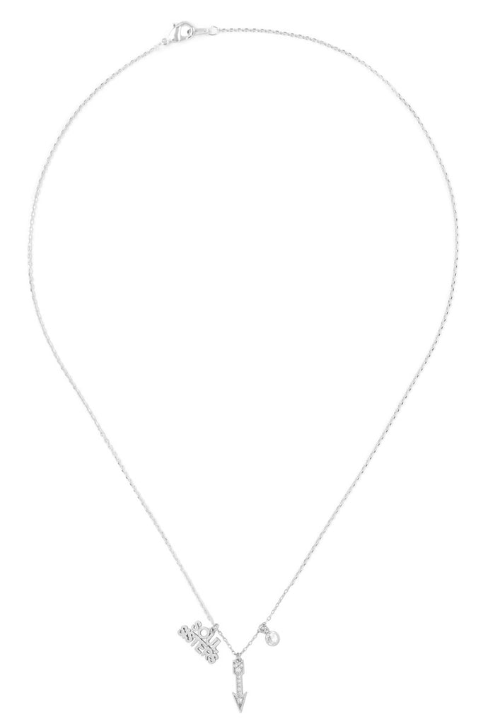 SOUL SISTERS ARROW CUBIC ZIRCONIA PENDANT NECKLACE