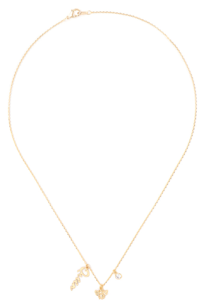 QUEEN BEE CUBIC ZIRCONIA PENDANT NECKLACE