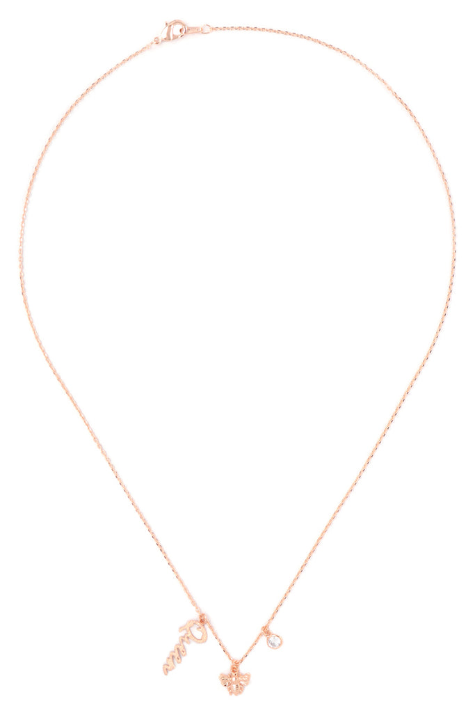 QUEEN BEE CUBIC ZIRCONIA PENDANT NECKLACE