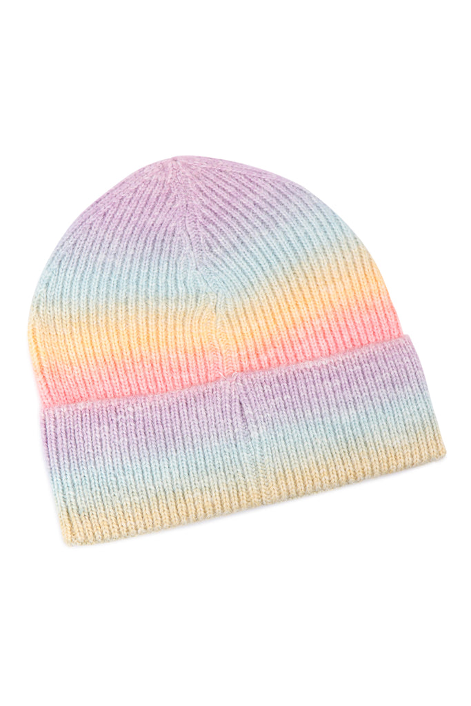 STRIPED KNITTED BEANIE