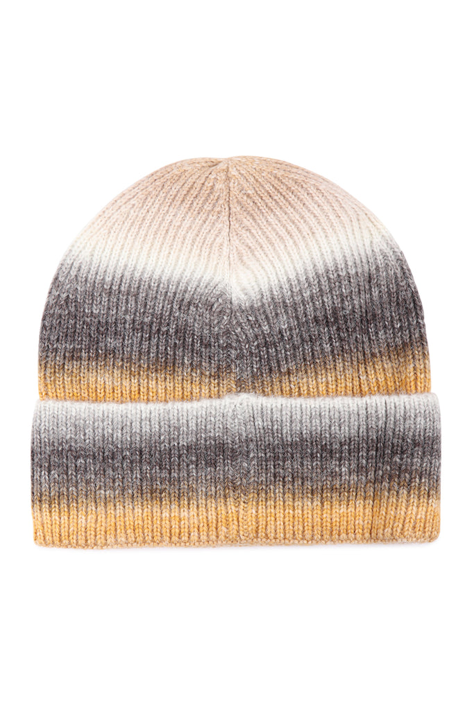 STRIPED KNITTED BEANIE