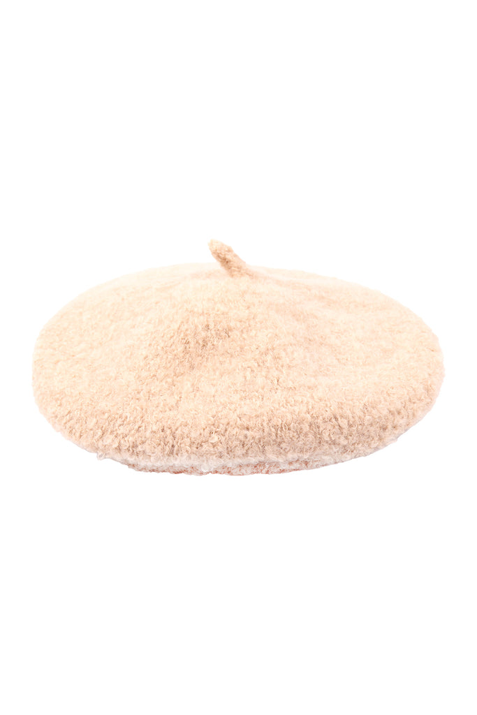 FUZZY FLEECE BERET HAT