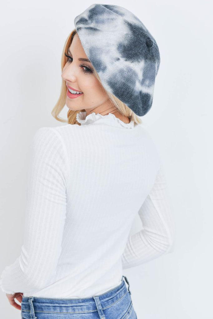 TIE DYE BERET FASHION HAT