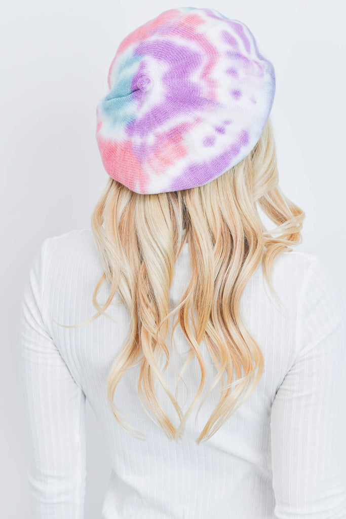 TIE DYE BERET FASHION HAT
