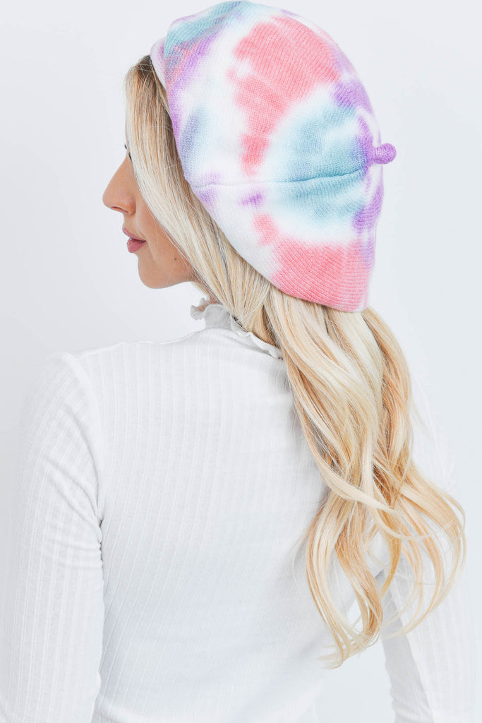 TIE DYE BERET FASHION HAT