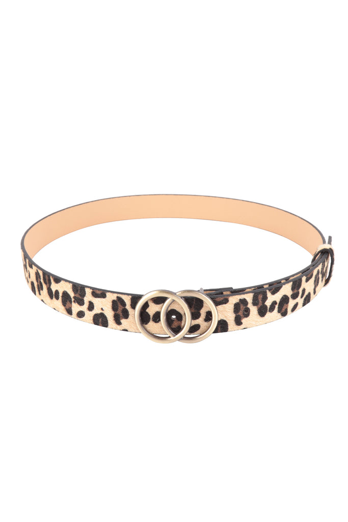 DOUBLE ROUND BUCKLE WOMEN BELT