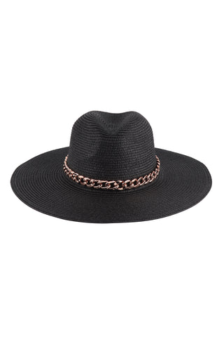 FOLD STRIPED BOW STRAW HAT BEIGE WITH PINK BAND