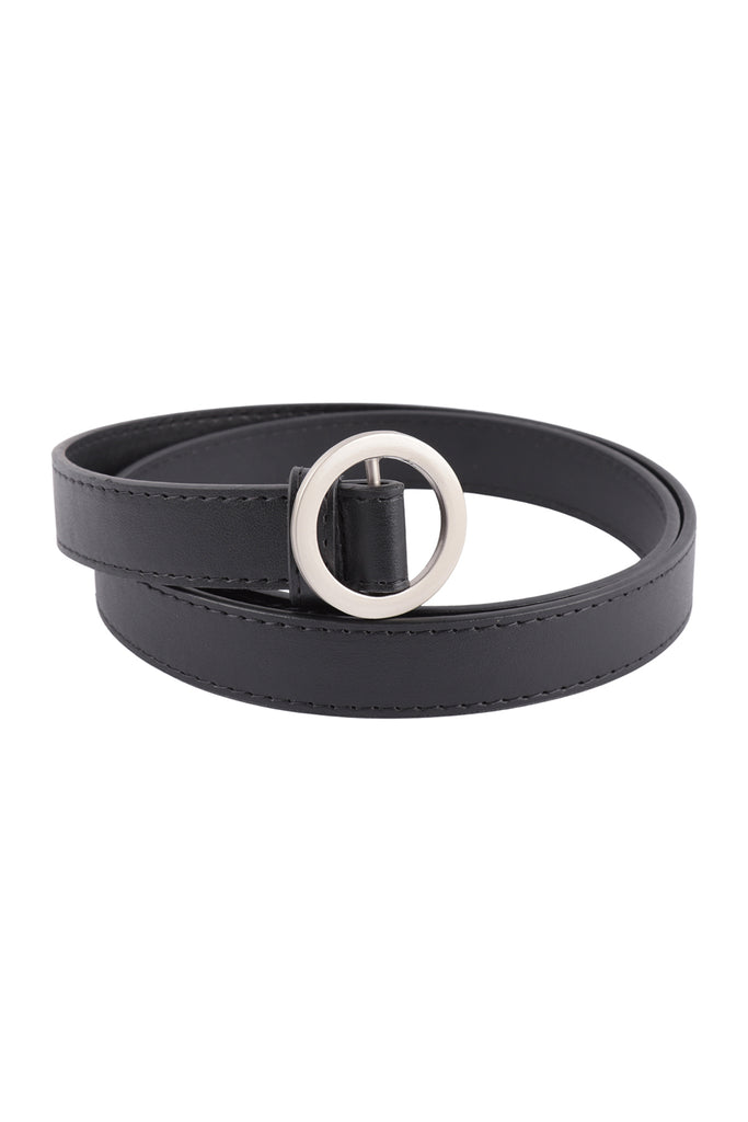 CIRCLE BUCKLE FASHION LEATHER BELT