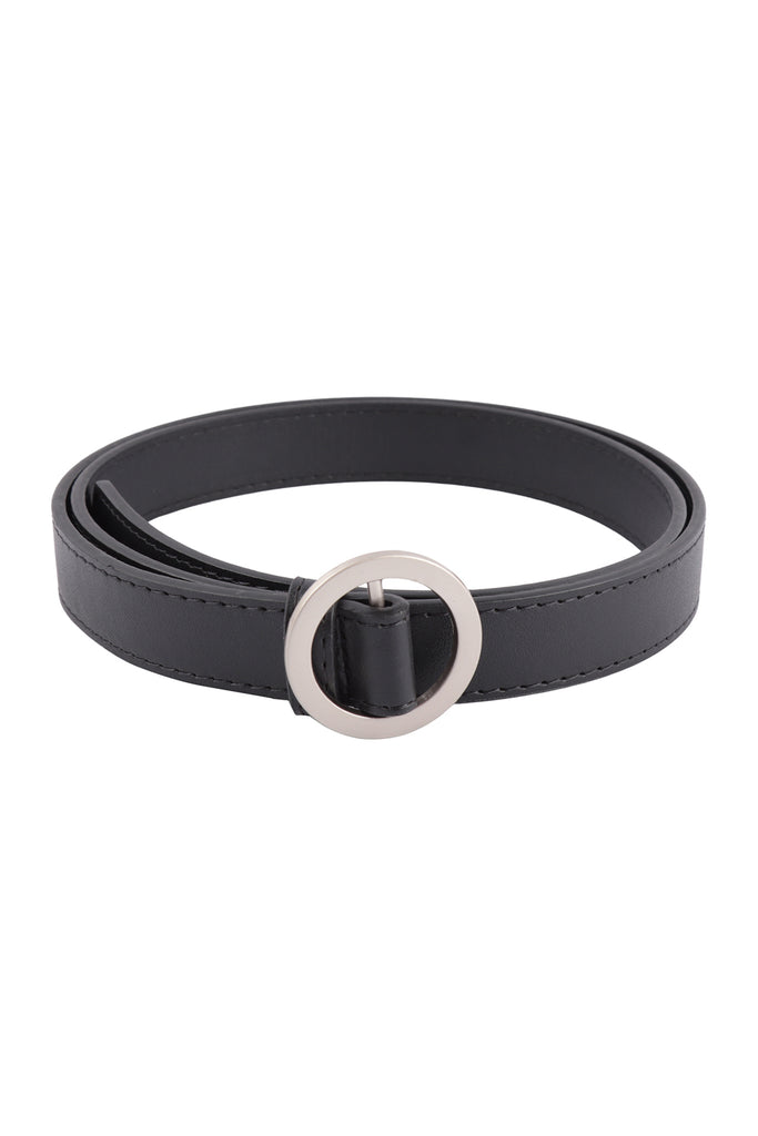CIRCLE BUCKLE FASHION LEATHER BELT