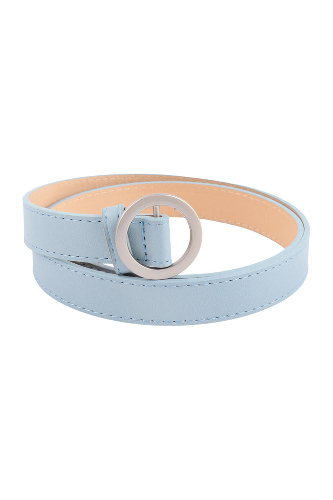 CIRCLE BUCKLE FASHION LEATHER BELT