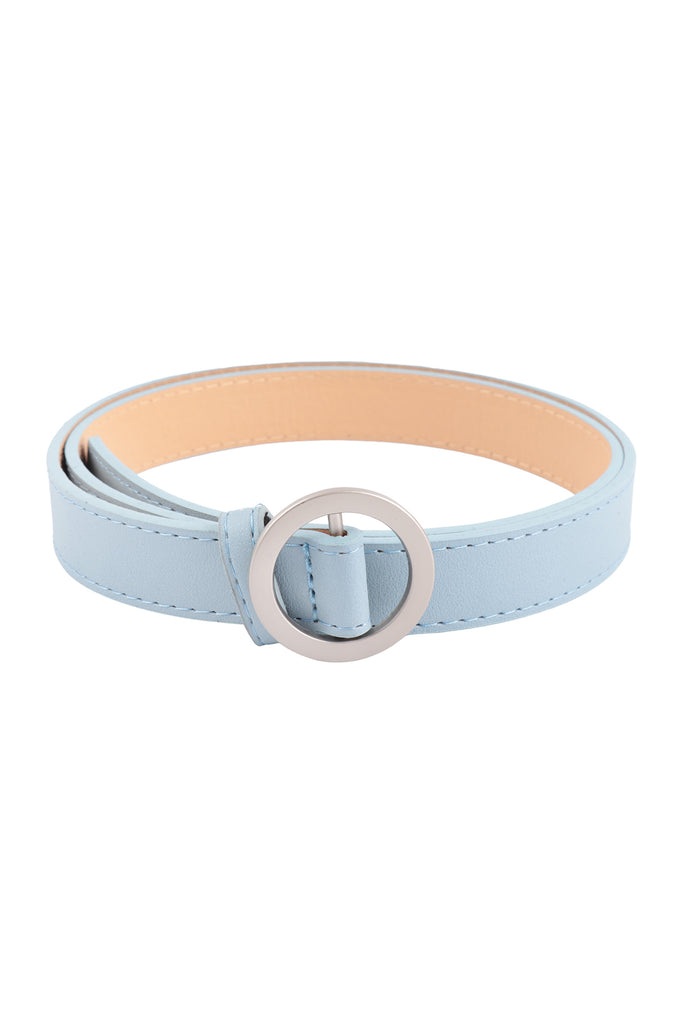 CIRCLE BUCKLE FASHION LEATHER BELT