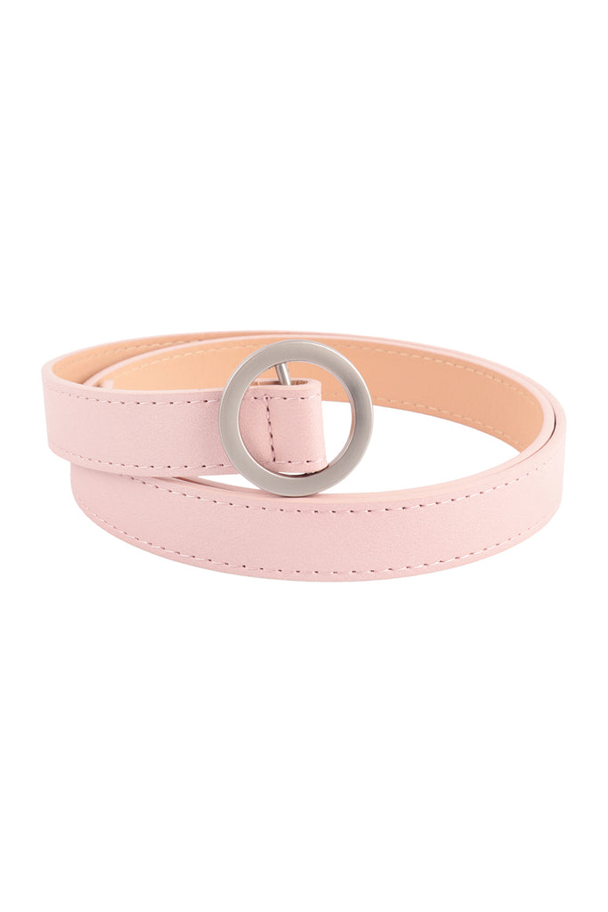CIRCLE BUCKLE FASHION LEATHER BELT