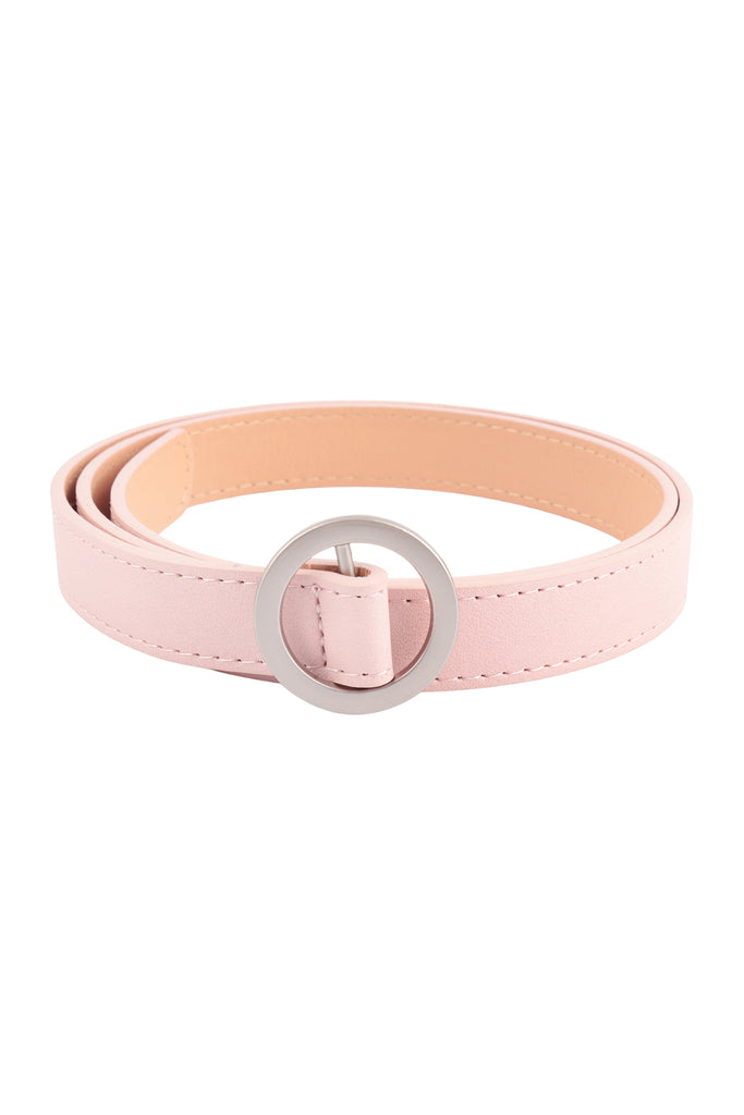 CIRCLE BUCKLE FASHION LEATHER BELT