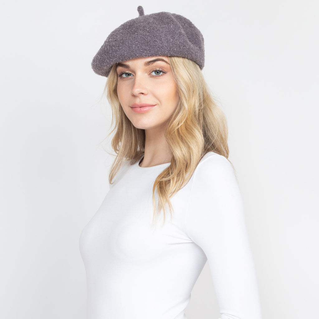 FLEECE ACRYLIC BERET HAT
