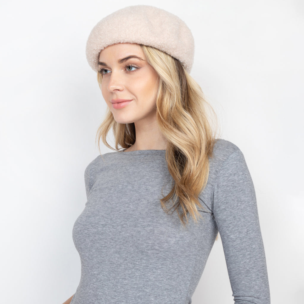 FLEECE ACRYLIC BERET HAT