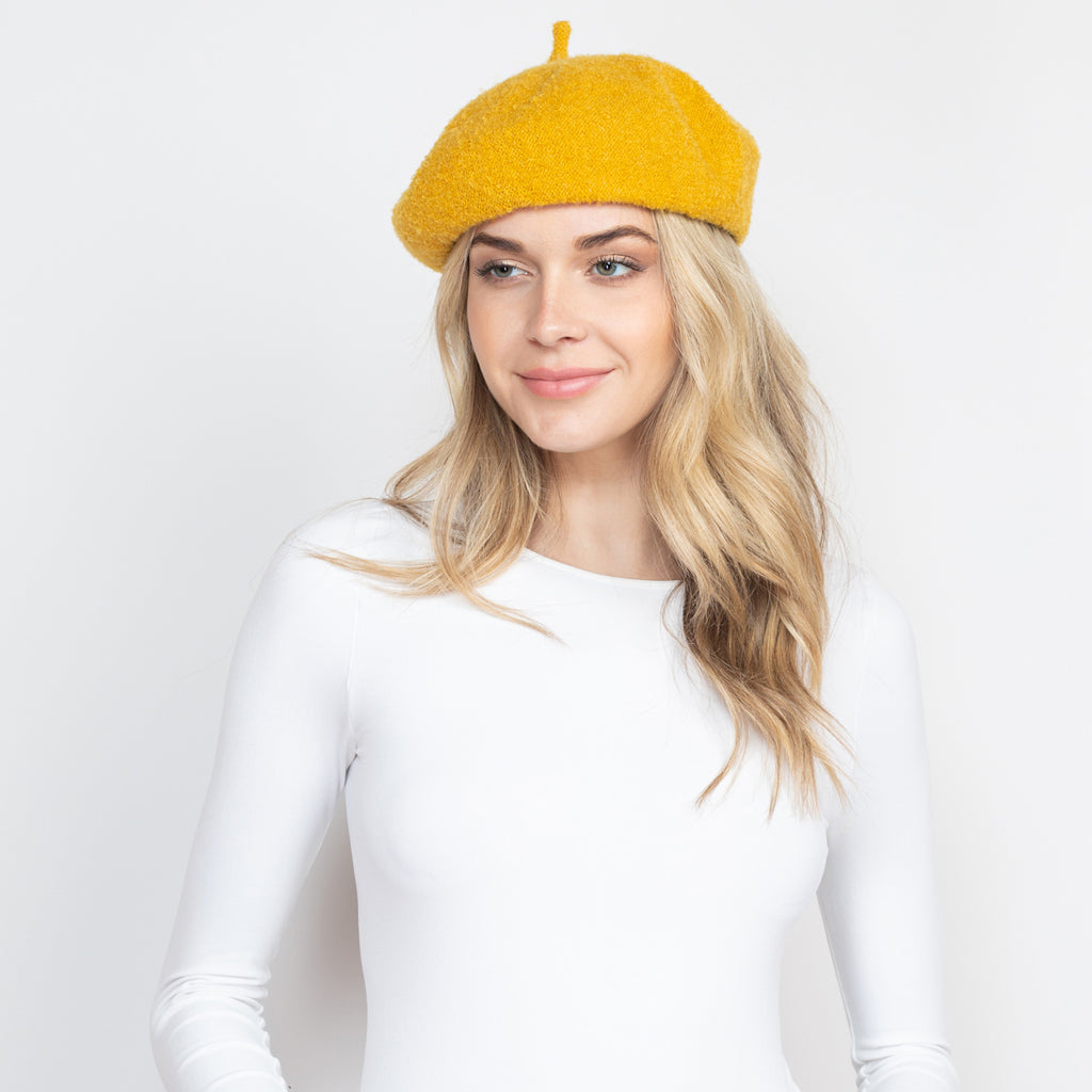 FLEECE ACRYLIC BERET HAT