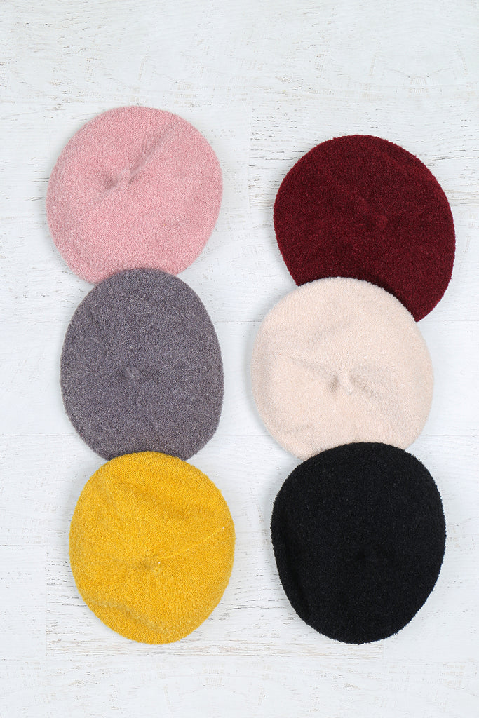 FLEECE ACRYLIC BERET HAT