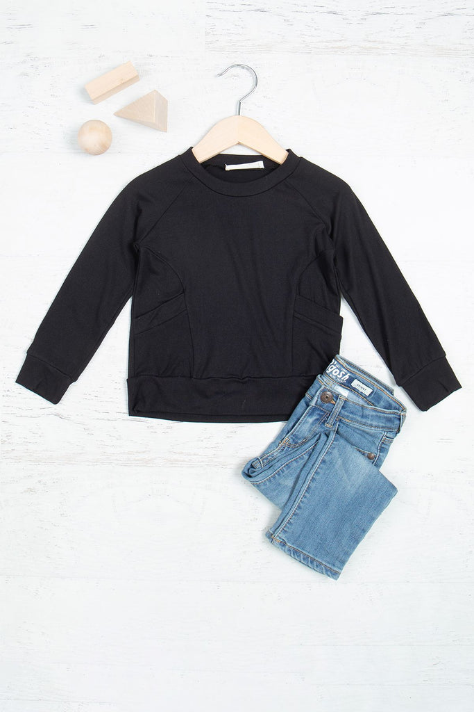 Kids Everyday Long Sleeve Side Pocket Top