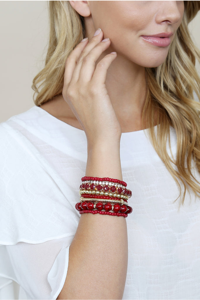 Multicolor Bead Bracelet Set