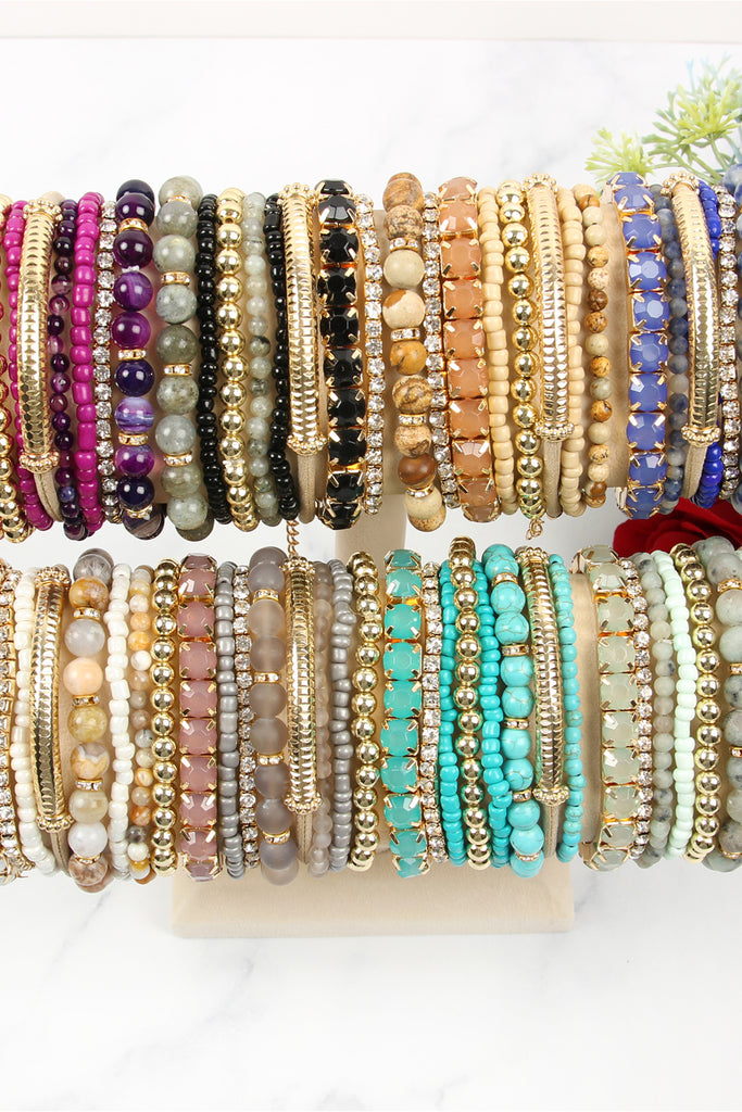 REGULAR SIZE STACKABLE BEADS BRACELET SET