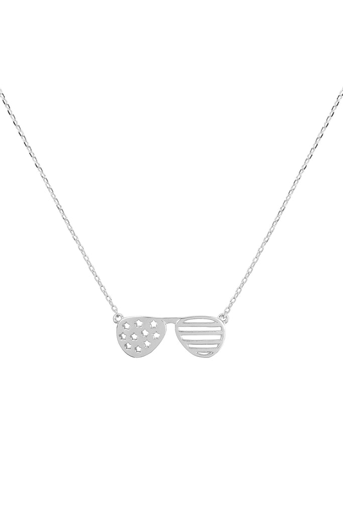 INA218 - AMERICAN FLAG SUNGLASSES NECKLACE