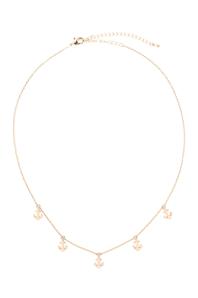 INB317 - ANCHOR DAINTY STATIONERY CHARM NECKLACE