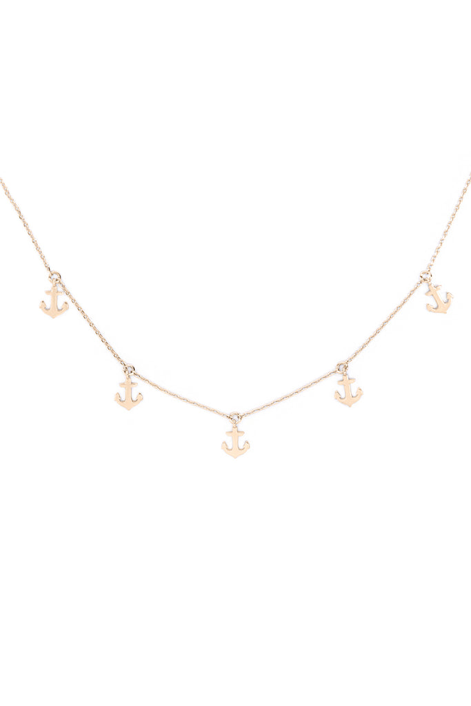 INB317 - ANCHOR DAINTY STATIONERY CHARM NECKLACE