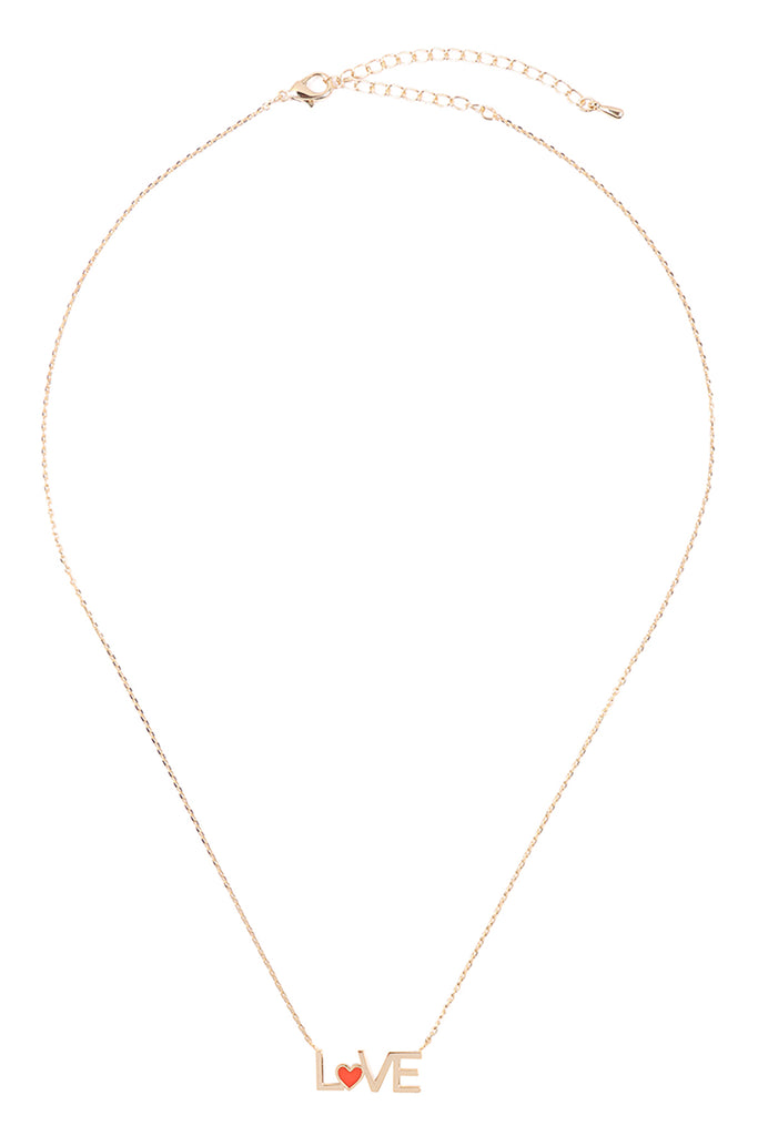"LOVE" PENDANT WITH COLOR NECKLACE