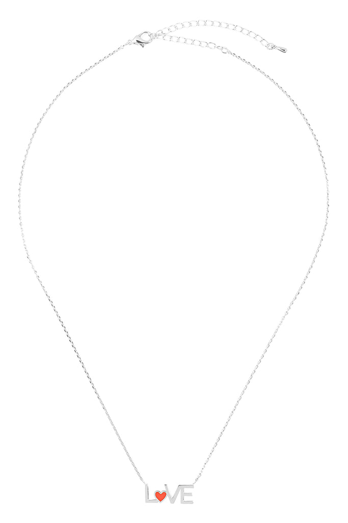 "LOVE" PENDANT WITH COLOR NECKLACE