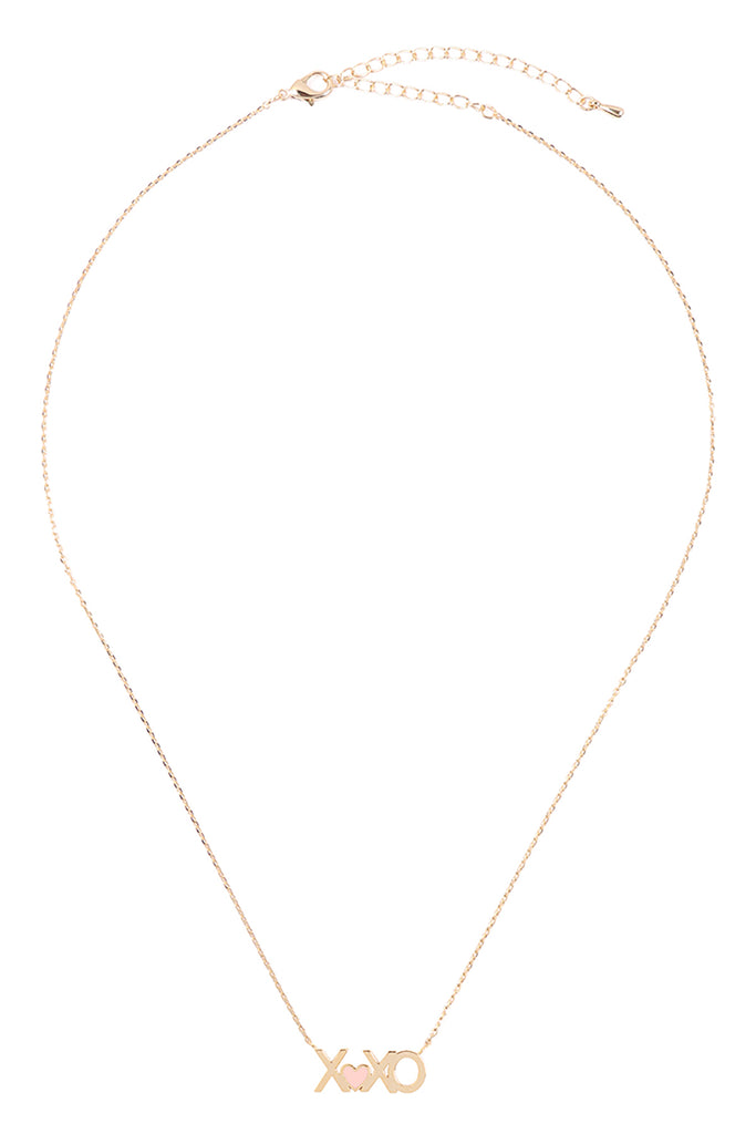XOXO PENDANT WITH COLOR NECKLACE