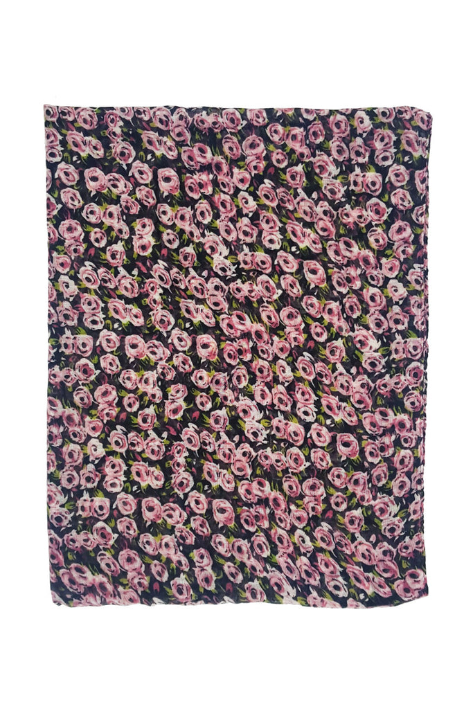 Rose Print Infinity Scarf