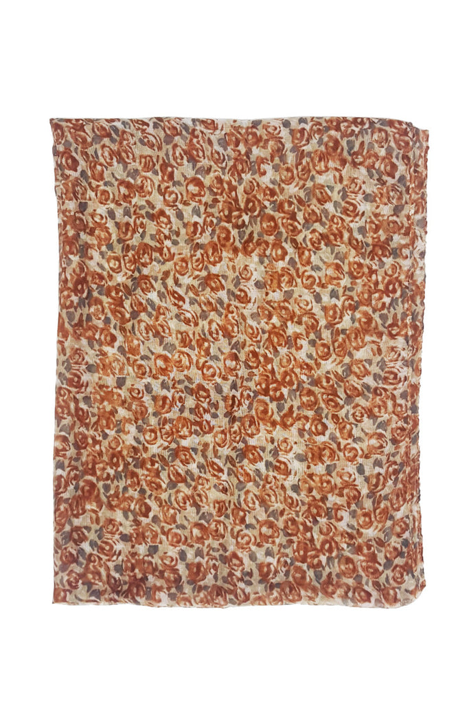 Rose Print Infinity Scarf