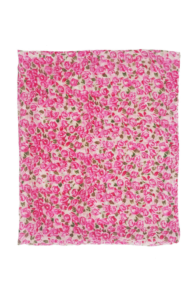 Rose Print Infinity Scarf