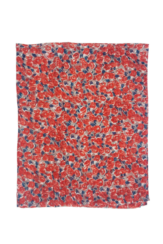 Rose Print Infinity Scarf