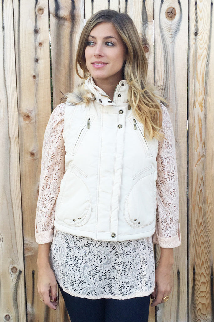 Trendy Faux Fur Hood Vest-3 Colors!