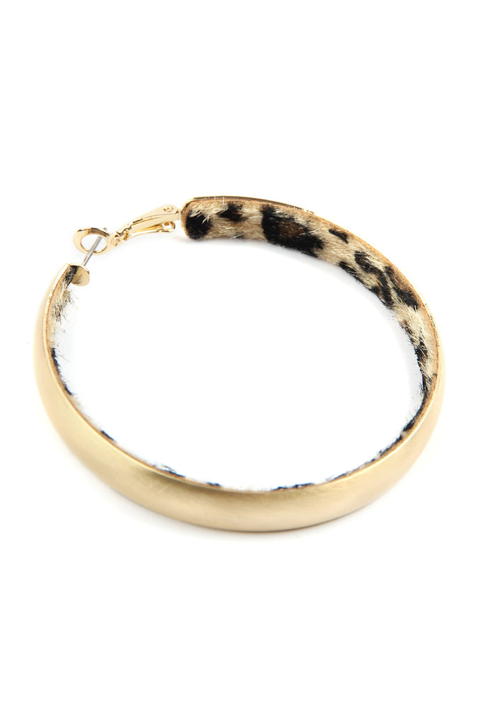 JEB250 - INSIDE ANIMAL PRINT HOOP EARRINGS - STYLE 2