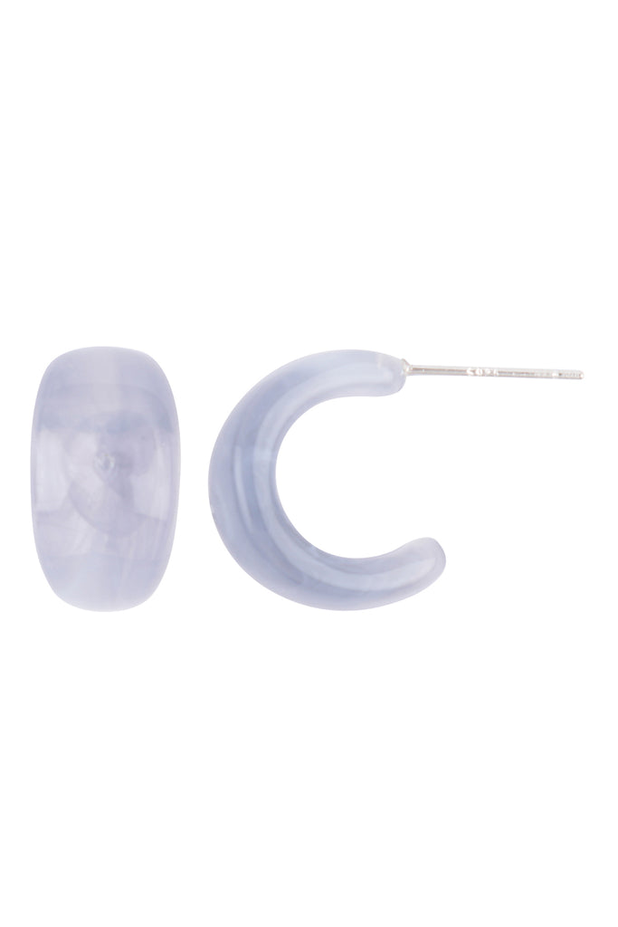 MARBLE ACRYLIC HOOP EARRINGS