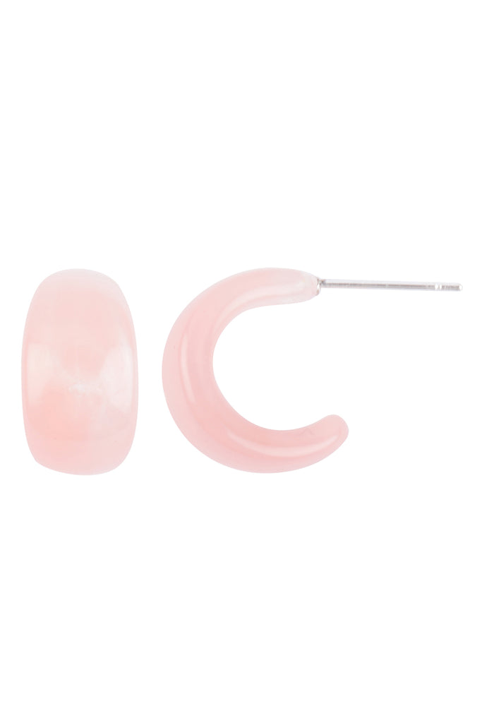 MARBLE ACRYLIC HOOP EARRINGS