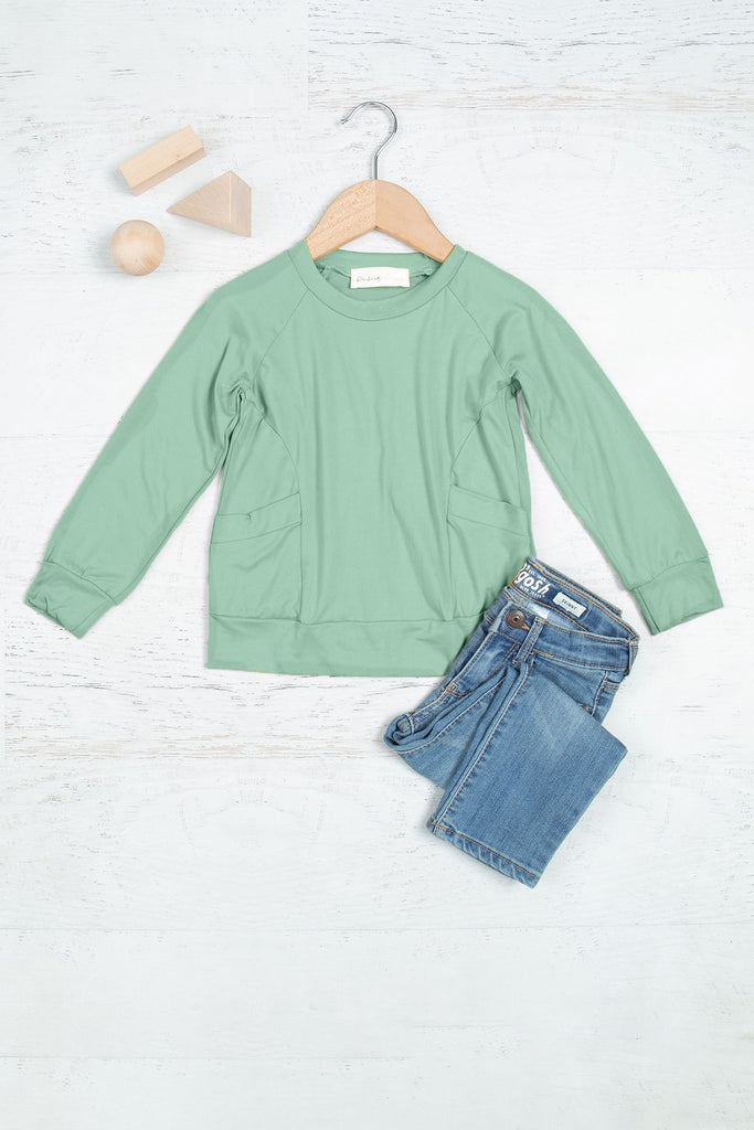 Kids Everyday Long Sleeve Side Pocket Top