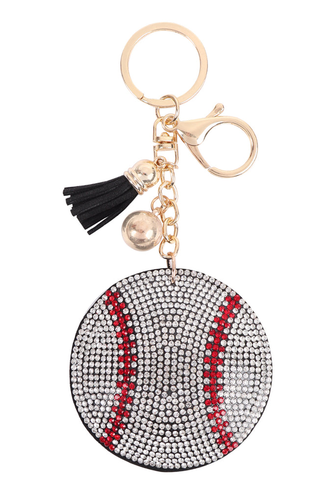 SPORTS BASEBALL TASSEL KEYCHAIN