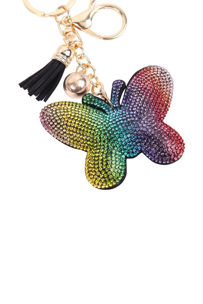 MULTICOLOR BUTTERFLY TASSEL KEYCHAIN