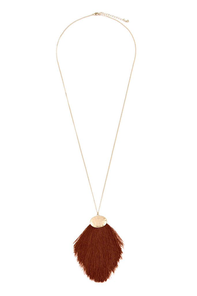 PENDANT TASSEL NECKLACE - Riah Fashion