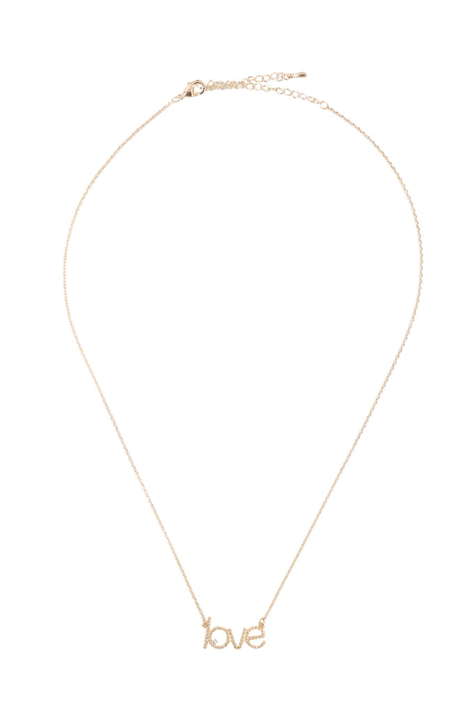 BALL TEXTURE "LOVE" NECKLACE