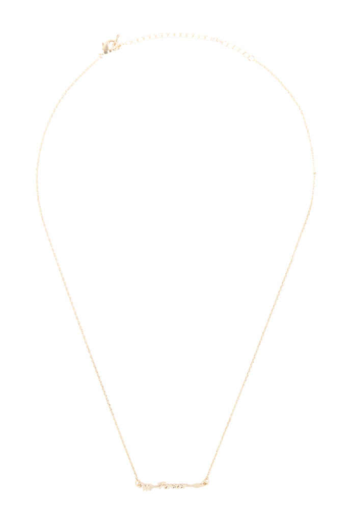 ARROW LETTER FOREVER PENDANT NECKLACE